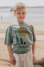 Load image into Gallery viewer, Dockboy Youth Ringspun Tee in Dorm Green
