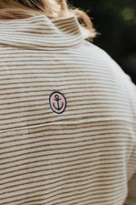 Load image into Gallery viewer, French Terry Stripe 1/4 Zip
