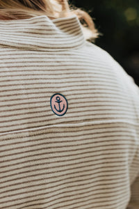 French Terry Stripe 1/4 Zip