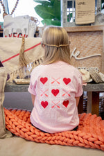 Load image into Gallery viewer, Youth Lakegirl Tee Heart Tic Tac Toe
